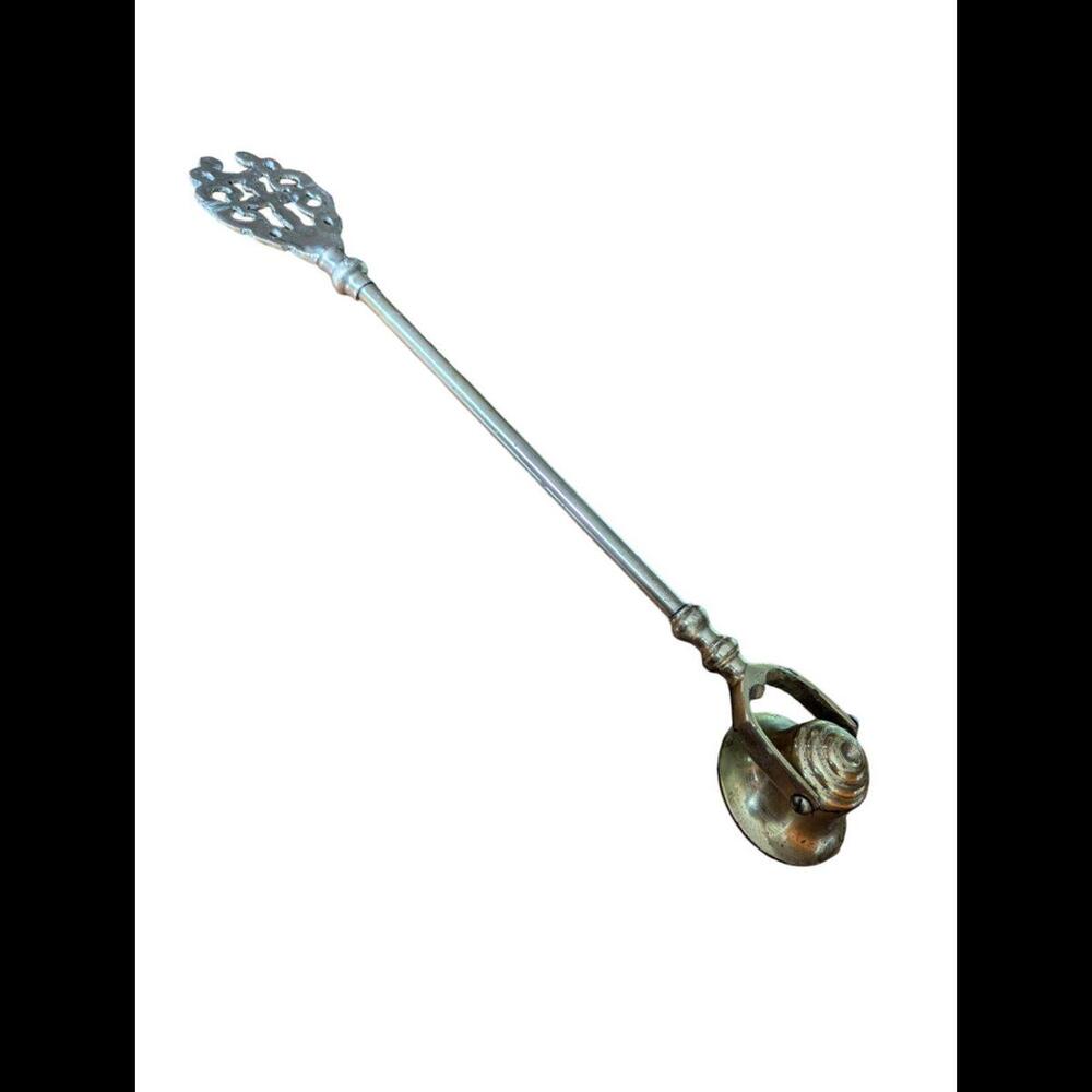 Vintage Brass Filigree Handle Candle Flame Snuffer